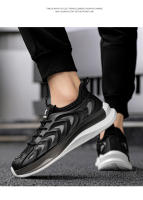 Primavera otoño nuevo Flyknit transpirable y cómodo Fondo suave versátil correr deportes zapatos casuales de hombre - details 16