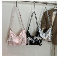 Bolso doble con lazo estilo Ballet para mujer, edición coreana, bolso de hombro individual de gran capacidad, primavera 2025 - details 9