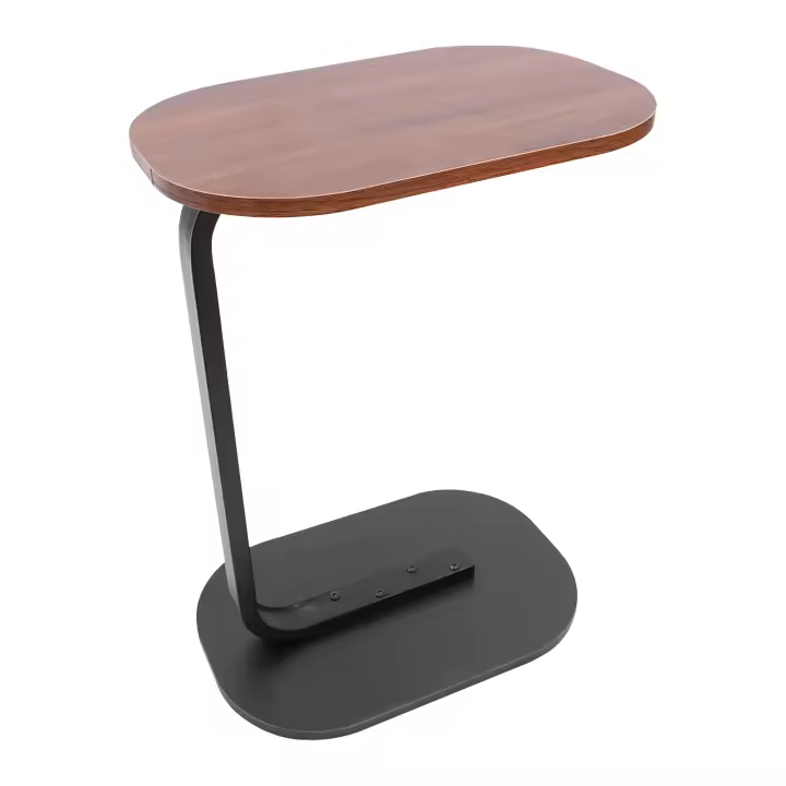 Mesa auxiliar en forma de C, pequeña mesa de centro, altura ajustable, moderna mesa de centro móvil para sala de estar y dormitorio - 1