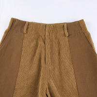 Pantalones de corte casual con plumas rectas de color liso para mujer, e, otoño e invierno, nuevo - details 19