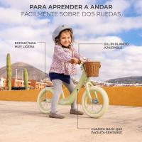 Bicicleta sin pedales rápida, bicicleta de equilibrio, partir a partir de 3 años, sólida, para niñas y niños, segura, ajustable, solo 3.7 kg, retro - details 3