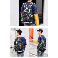 Mochila de Hombro para Hombres Estudiantes Impresada Impermeable Ideal para Viajes al Aire Libre - details 21
