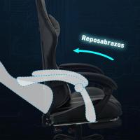 Silla Gaming Silla de Oficina Silla Giratoria Silla de Ordenador Silla de Tareas Silla de Escritorio Silla Ergonómica Silla de Carreras Silla de Cuero Silla PC Gaming (Rojo, con reposapiés) - details 51