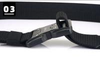 Cinturón táctico militar de nailon para hombre, accesorios de supervivencia para exteriores, hebilla magnética de liberación rápida, color negro - details 7