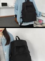 Mochila informal de gran capacidad para hombre y mujer, morral Universal para ordenador, 14 pulgadas, Color sólido - details 6