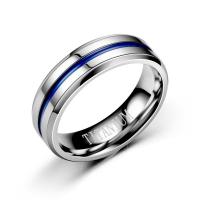 Anillo de Aleación TC4 con Ranura Azul Plano de Acero de Titanio Suave 8mm, 9mm, 10mm - details 4