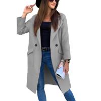 Abrigo largo de lana para mujer, abrigo de moda, prendas de vestir exteriores femeninas, Otoño e Invierno - details 3