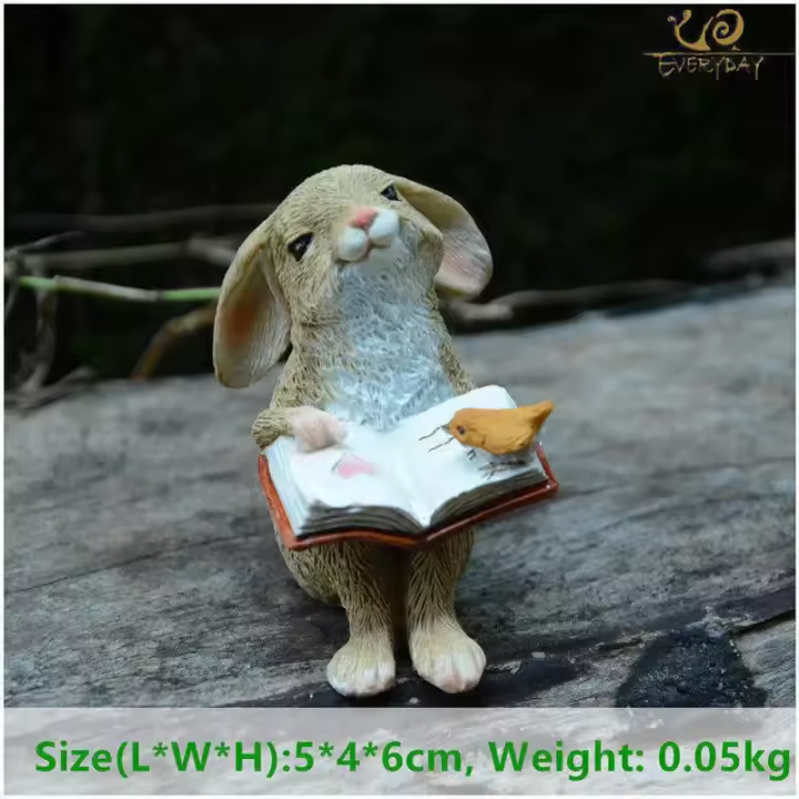 Colección Diario de Pascua para el hogar, figuritas de cubo en Miniatura, Adornos de Mesa, Jardín de hadas, Acción de Gracias - 1