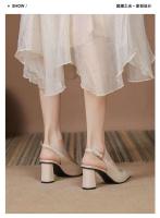 Zapatos de tacón de cuero, diseños puntiagudos para mujer, equipados con camisolas francesas y cubrezapatos, adecuados para eventos de fiesta. - details 7