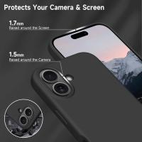 Funda suave de silicona mate de lujo ultrafina a prueba de golpes para iPhone 16 Plus negro sólido completo para Apple iphone 16 Pro Max contraportada - details 0