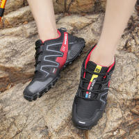 Zapatos de senderismo impermeables para hombre, calzado ligero y cómodo de cuero, antideslizante para caminar - details 4