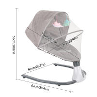 Balancín para bebé, electrónico, mecedora Bluetooth, columpio para con música USB y juguetes para 0-12meses, 3-12kg - details 9