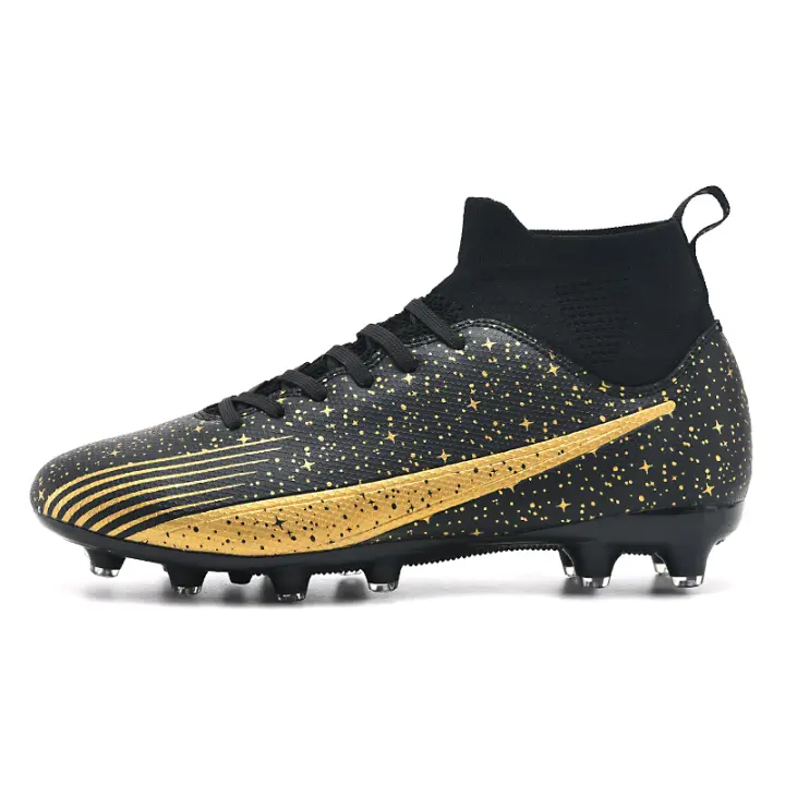 Zapatos de fútbol para hombre, botas de fútbol atléticas transpirables profesionales de caña alta para exteriores, interiores, TF/AG - 1