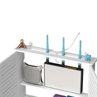 Caja de Almacenamiento para Router Inalámbrico Wifi de Madera con Soporte para Cables y Enchufe Placa de Pared Colgante - details 1