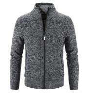 Suéter de punto para hombre, cárdigan de lana informal para primavera y otoño e invierno, chaqueta de suéter para hombre de color sólido de talla grande - details 10