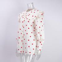 Camisas de Manga Larga para Mujer Moda Corazón para Primavera y Otoño Cuello de Muñeca Estilo - details 5