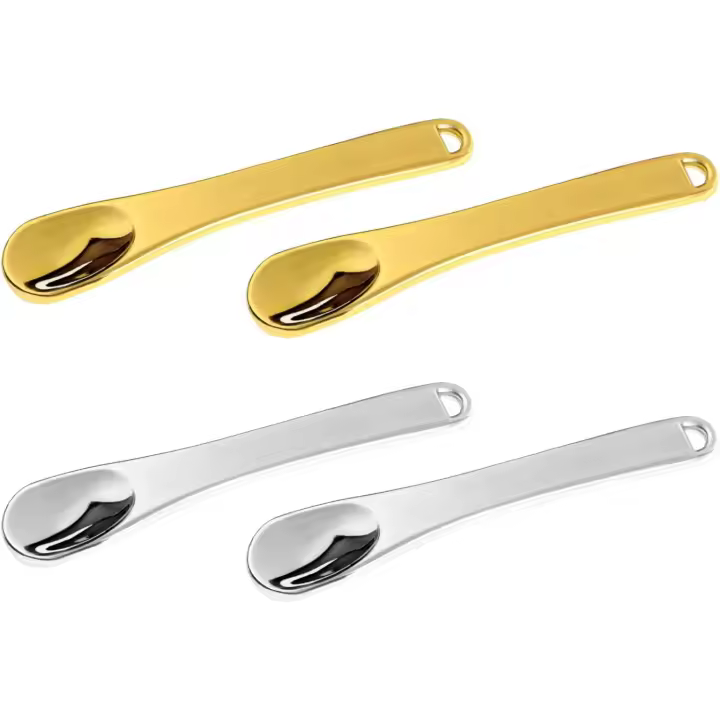Herramienta de Cuidado de la Piel Facial Scttomon Mini Cuchara de Maquillaje de Metal Reutilizable - 1