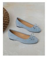 Zapatos de ballet Gamuza francesa Boca Ligera Solo 2025, nuevos, suela suave, fondo plano, punta redonda, arco un pedal. - details 16