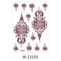 Pegatinas rojas de Mehndi, pegatinas de tatuaje de Henna, tatuaje falso para mujeres, calcomanías de transferencia de agua, calcomanías de tatuaje de Henna roja, piernas y brazos - details 10