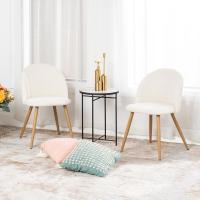Juego de 4 sillas giratorias de ante para comedor con asiento acolchado, sillas de diseño para salón o cocina, con patas de metal negro, marrón - details 91