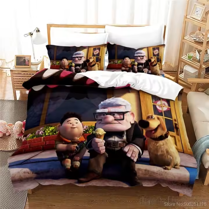Conjunto de Rieves de Película de Dibujos Animados Up Love Child Funda de Cama HD para Niños - 1