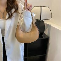 Bolso Hobo de media luna para mujer, bolso de diseñador de lujo, cuero PU suave, Color puro, hombro cruzado - details 6