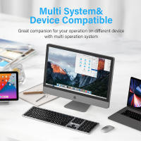 Teclado inalámbrico español con ñ Teclados bluetooth silenciosos recargables de aluminio para mac apple Tab let ipad slim teclados rusos recargables blanco - details 6