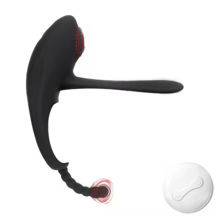 Empaque privado Vibrador Sexy de 7 velocidades Control remoto Anillo vibratorio Anillos de bloqueo de eyaculación precoz de silicona elástica Juguetes sexuales para hombres - 1