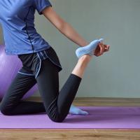 Calcetines antideslizantes para Pilates para mujer, medias de cinco dedos para Yoga, Fitness, baile, Ballet, calcetín de secado rápido para estudio de Yoga - details 3