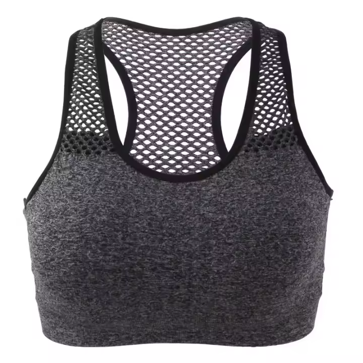 Sujetador deportivo transpirable para mujer, Top deportivo acolchado sin aros, absorbe el sudor, para correr - 1