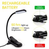 Rechargeable Book Light Mini 7 LED Reading Light 3-Level Warm Cool White Flexible Easy Clip Lamp Read Night Reading Lamp in Bed - details 4