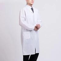 Camisa de uniforme médico unisex, Camisa de manga larga, bata de laboratorio, blanca - details 5