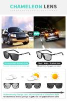 Gafas de Sol Polarizadas Photochromáticas de Marca Cuadrada Gafas de Visión Nocturna para Conducir - details 2