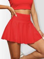Faldas plisadas de tenis de cintura alta de Color sólido para mujer, falda corta deportiva de secado rápido con bolsillo interior para correr - details 7