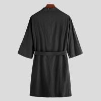 Camisón de algodón y lino para hombre, bata japonesa de primavera y verano, ropa de baño al vapor - details 1