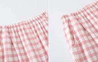Pijamas de mujer, ropa de casa de ocio a la moda, ropa de dormir sencilla a cuadros de manga larga, ropa de dormir holgada de algodón de talla grande, conjunto de dos piezas - details 6