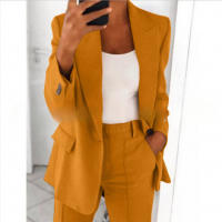 Trajes de ocio Mujer 2 Conjunto，Chaqueta y pantalón con solapa y botón - details 9
