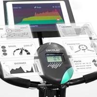 Bicicleta de Ejercicio Plegable Estática con Volante de Inercia Sistema Silence Fit, Sin y Con Respaldo, Manillar y Sillín Regulable, Pulsómetro, Pantalla LCD, Soporte para Dispositivos, Ruedas - details 13