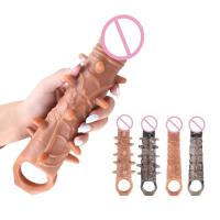 Leten Extender tooys Hombre Vibrador Juguetes sexuales 18 Anillo de erección Hombres Funda de condón especial para hombres para - details 1