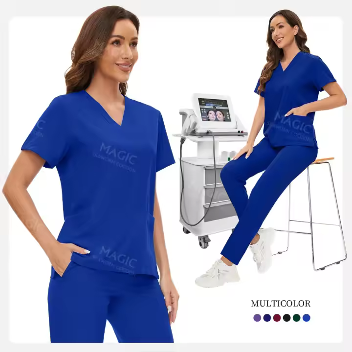 Ropa quirúrgica para Hospital, uniforme médico, conjunto exfoliante para mujer, accesorios para médico y enfermera, conjunto exfoliante para clínica Dental, ropa de trabajo para salón de belleza - 1