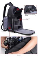 mochila viaje cabina avion, Bolso de hombro para cámara, bolso de viaje impermeable para cámara, bolso de hombro para cámara con cubierta para la lluvia - details 4
