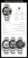 Reloj Automático de Acero Inoxidable OLEVS para Hombres Impermeable, Mecánico, Correa de Cuero - details 7