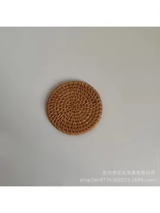 Estera de Ratán Estera de Aislamiento Térmico Tejida Juego de Accesorios de Ceremonia del Té de Kung Fu - 1