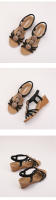 Sandalias romanas de estilo étnico bohemio para mujer, verano, nuevas sandalias retro de punta abierta con cuentas de strass para viajes - details 14