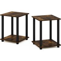 Mesa Auxiliar Simplista, Madera compuesta, Espresso/Negro, 2 Unidades - details 27