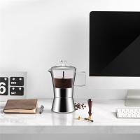 Cafetera espresso de inducción Moka, cafetera espresso Moka con tapa de vidrio y acero inoxidable, cafetera italiana clásica, 240 ml - details 2