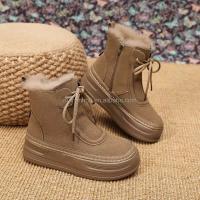Botas cortas y tobilleras de suela gruesa cómodas para caminar al aire libre para mujer con logo de Dropshipping invierno nieve - details 1