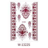 Pegatinas rojas de Mehndi, pegatinas de tatuaje de Henna, tatuaje falso para mujeres, calcomanías de transferencia de agua, calcomanías de tatuaje de Henna roja, piernas y brazos - details 12