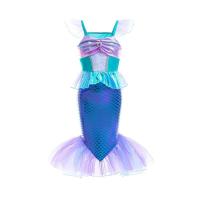 AmyStylish Niñas Princesa Sirena Ariel Cosplay Halloween Fiesta de Cumpleaños Verano Playa Vacaciones Vestido - details 61