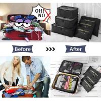 Bolsas organizadoras para maletas, 6 piezas, impermeables, incluye cubos de embalaje, 3 bolsas de compresión - details 28